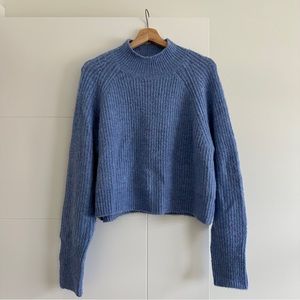 EUC blue mockneck sweater by Simons